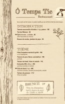 Menu O tempstic - les entrées