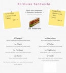 Menu Croc Midi - Les sandwiches