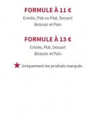 Menu La Kantine - Les formules