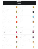 Menu Asian Food - Les boissons