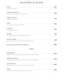 Carte et menu de Lokkum Steakhouse 78 à Buchelay — Les entrées, salades