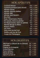 Menu Mantes China Town - Les apéritifs et digestifs