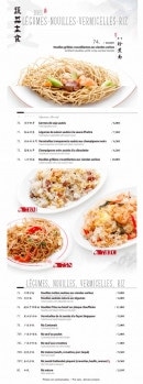 Menu Mantes China Town - Légumes, nouilles, vermicelles et riz