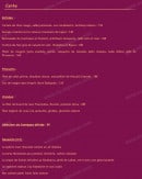 Carte et menu de Moulin de la Reillère à Mantes la Jolie — Les entrées, poissosns, viandes et desserts