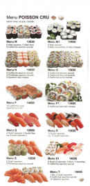 Carte et menu de Planète Du Kyodai à Mantes la Jolie — Les menus poissons
