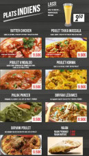 Carte et menu de Food station à Mantes la Ville — Les plats indiens