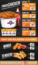 Carte et menu de Food station à Mantes la Ville — Fried chicken et wings tenders