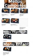 Carte et menu de Nah Sushi à Mantes la Ville — Les menus composés, le menu végétarien et le menu enfant