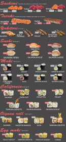 Carte et menu de Just Sushi à Bonnieres sur Seine — Les sushis, makis, ...