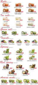 Carte et menu de Just Sushi à Bonnieres sur Seine — Les Rolls, Srping, ...