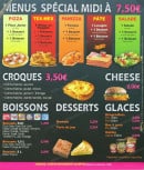 Menu Chikito pizza - Menu, boissons, desserts et glaces