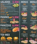 Menu Chikito pizza - Salaldes, paninis, tex mex et menus