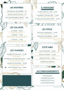 Menu Oz'anges - Les entrées, salades, ...