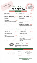 Menu Pizza Montaigne - La carte