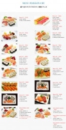Carte et menu de Sushi jouy à Jouy en Josas — Le menu poissons cru