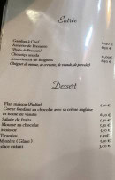 Carte et menu de L'auberge En Ville à Aubergenville — Les entrees et desserts