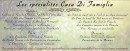 Menu Casa Di Famiglia - Les spécialités