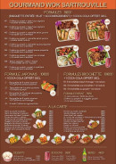 Carte et menu de Gourmand wok à Sartrouville — Les formules, menu à la carte, ...