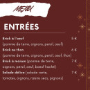 Carte et menu de Nour Djurjura à Triel sur Seine — Les entrées