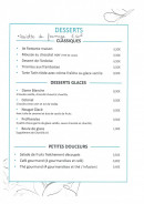 Menu Chomalee - Les desserts