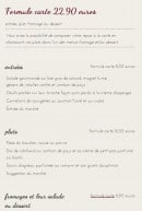 Menu Restaurant La Licorne - La formule à 22.90€