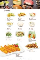 Carte et menu de Le Paradis du Sushi à Villennes sur Seine — Les entrées