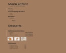Carte et menu de Les 1001 saveurs de l'orient à Conflans Sainte Honorine — Les menus enfants et desserts