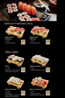Carte et menu de Little Tokyo à Conflans Sainte Honorine — Les menus poissons, makis