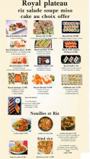 Carte et menu de Royal Sushi Japonnais à Rosny sur Seine — Royal plateau