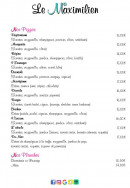 Menu Le Maximilien - Les pizzas, planches