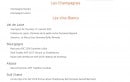 Carte et menu de Le Carré à Voisins le Bretonneux — les champagnes et vins blancs