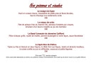 Menu La Roussille - Poissons et viandes