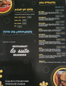 Menu La Suite - Les burgers et menu du jour