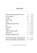 Menu Le Logis Saint Martin - Les apéritifs