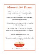 Menu Le Logis Saint Martin - Le menu à 39€