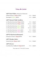 Menu Le Logis Saint Martin - Les vins de Loire