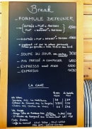 Menu Break - La carte
