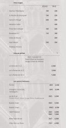 Menu La Dent Creuse - Les vins suite