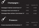 Menu moment'o - Les champagnes et prosecco