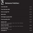 Menu moment'o - Les boissons fraiches