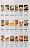 Menu Mosaique Pizza - pizzas à bases de tomate