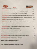 Menu Restaurant mésopotamie - Les pizzas