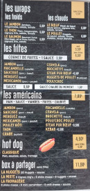 Menu Babybouff - Les wraps, frites, ...