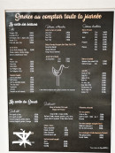 Menu La Tablée du Marquenterre - La carte des boissons et carte des snacks