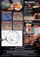 Menu Pizza Palace - Les desserts et boissons......