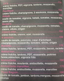 Menu La grignottine - Les pizzas suite