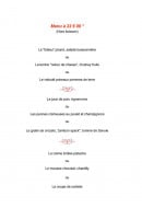 Menu Aux gars du nord - menu à 22€
