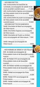 Menu Chez Ogan - Les bruschettas et kebabs