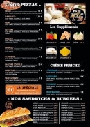 Menu Grill Roisel - Les pizzas, sandwiches et burgers