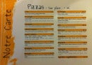 Menu Le Lirot - les pizzas